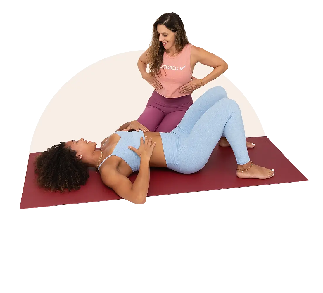 Lauren Ohayon demonstrating a breathing pattern