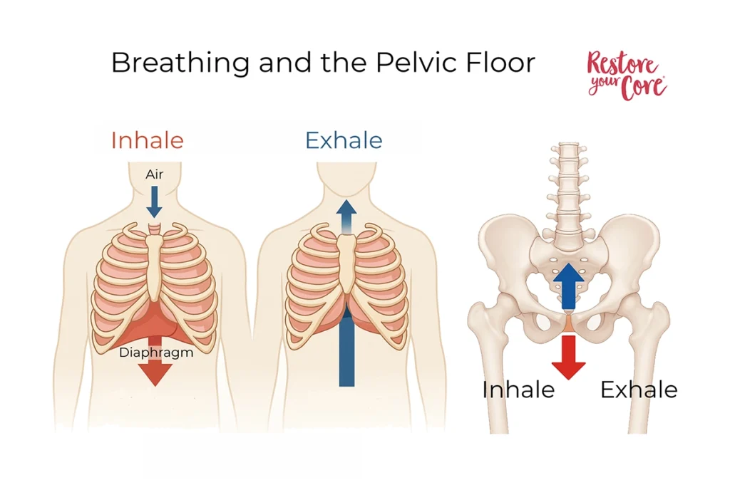 Breathing and the pelvic floor