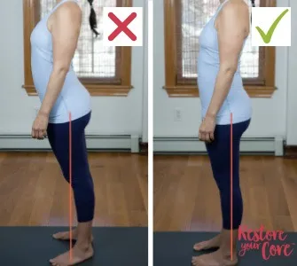 Correct posture for less pressure and tension