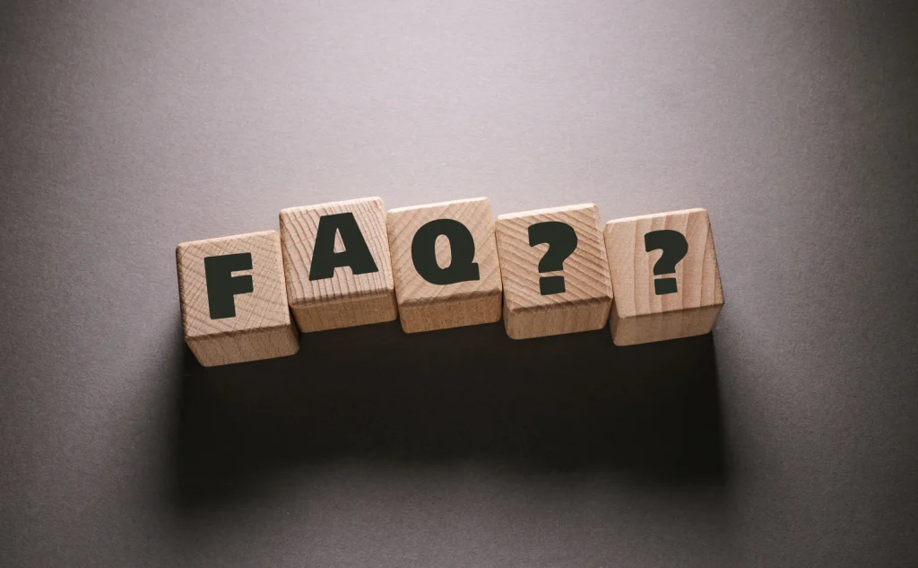 faq word with wooden cubes